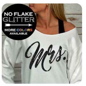 MRS. Off Shoulder Sweatshirt Brand New